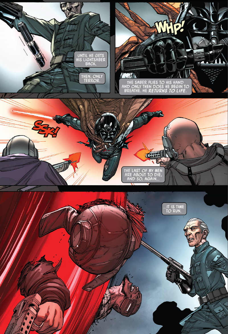 Tarkin muses on the terror of Darth Vader in last week’s Darth Vader #18, a stunningly messed up issue.